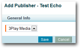 Echo360 Add Publisher